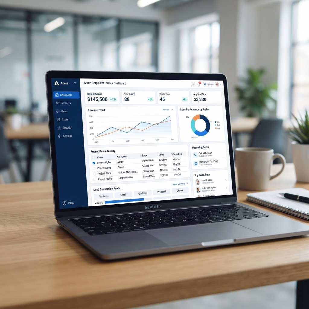 Business CRM project screenshot